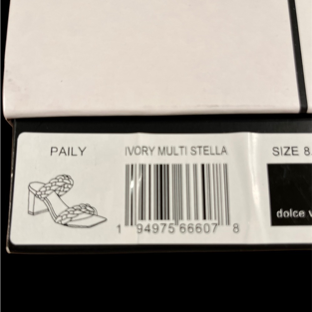 dolce vita Paily Braided Heels NWT Ivory Multi Stella Womes Size 8.5 New in Box - Picture 9 of 10